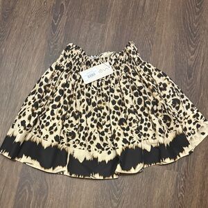 Chic Leopard Print Skater Skirt
